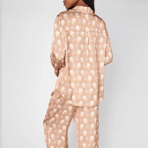 Show Me Your MuMu Tan Wine Glass Pajama Set